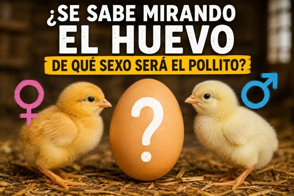 Se sabe mirando el huevo de que sexo sera el pollito?