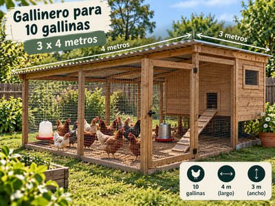 Gallinero para 10 gallinas