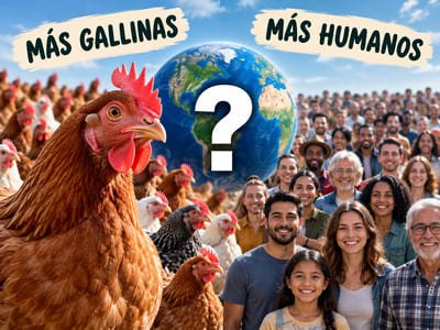Hay mas gallinas que humanos en el mundo
